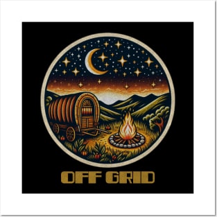 Off grid nomad wagon Posters and Art